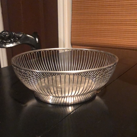 Vintage Stainless Wire Bread Basket
